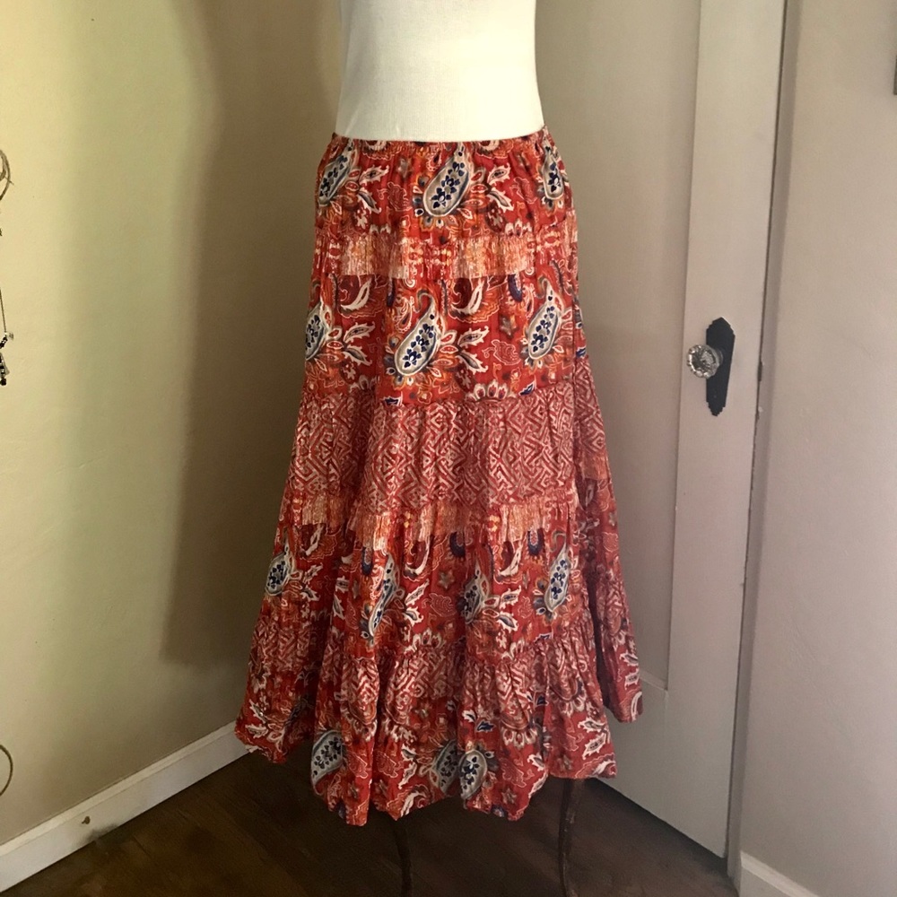 BOHO Maxi Skirt sz M/L